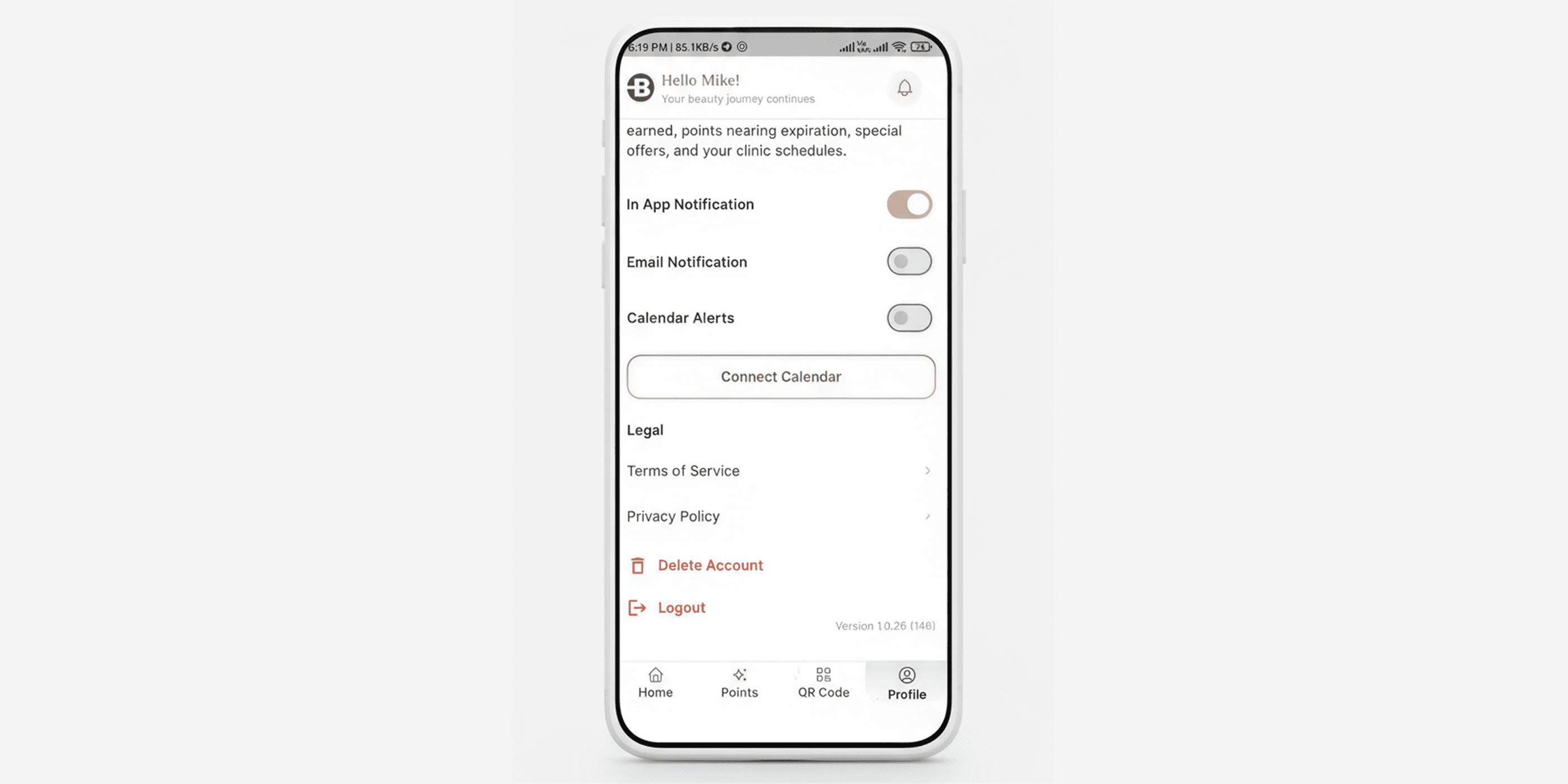 In-App Notification Center