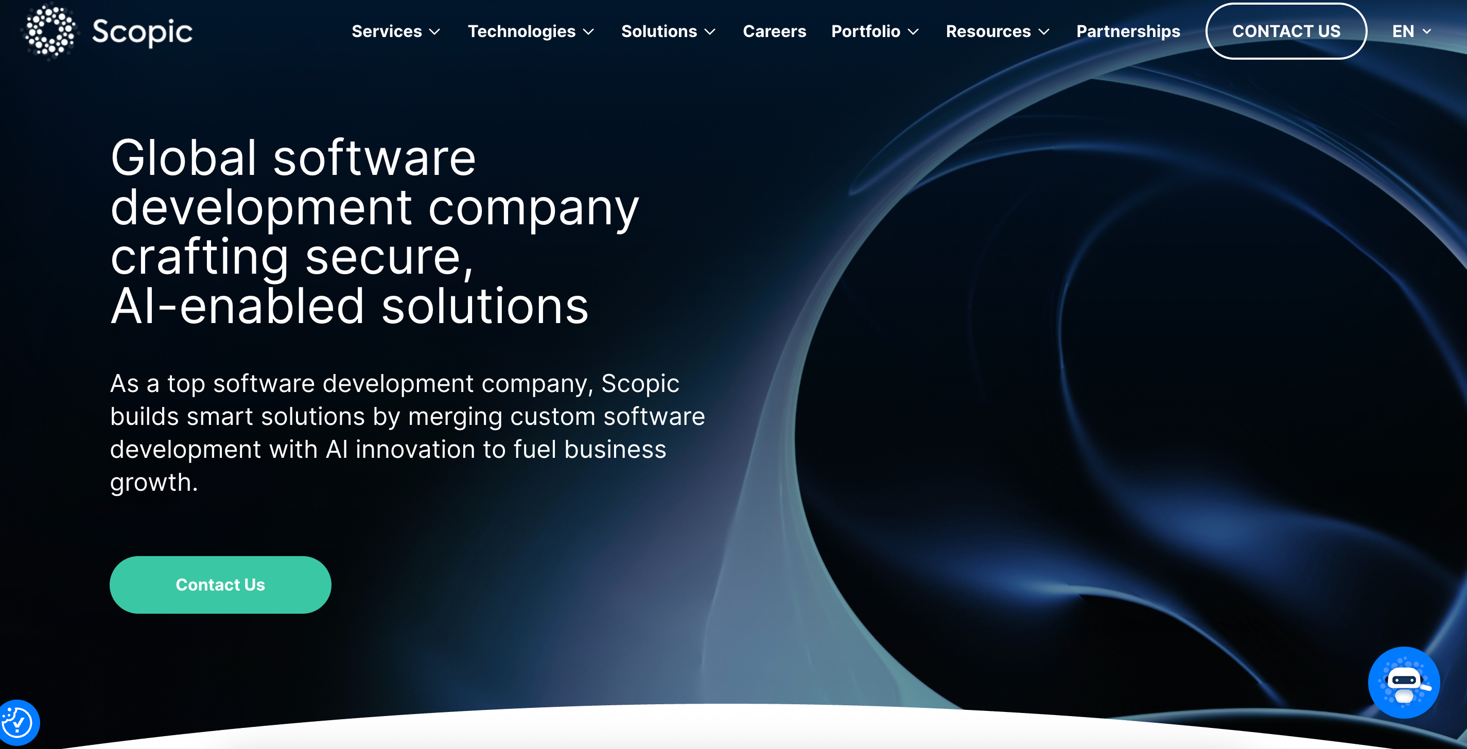 scopic software homepage image