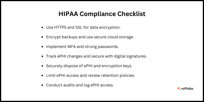 HIPAA Compliance Checklist for Software Development